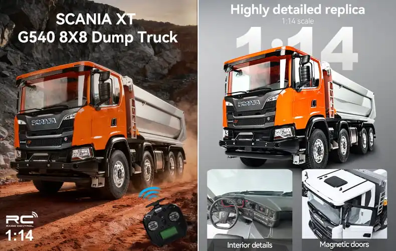 Remote control Scaniaa dump truck