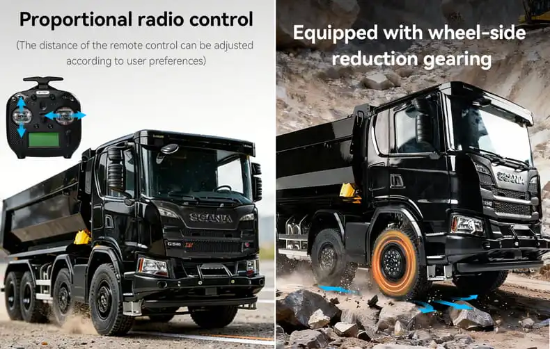 Scania XT G540 dump truck in black