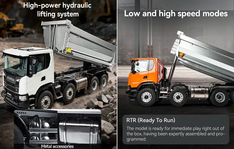 Metal remote control dump truck