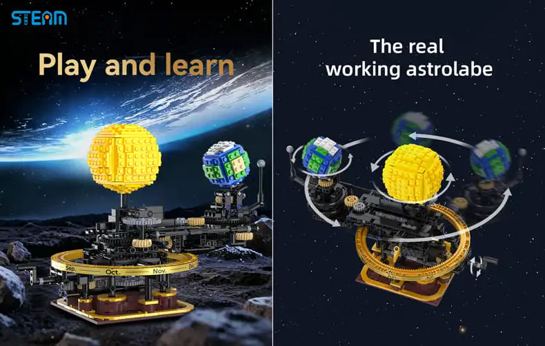 CaDA C71009W set - sun, earth and moon