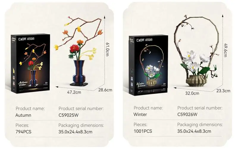 CaDA Artizan flower summer and winter