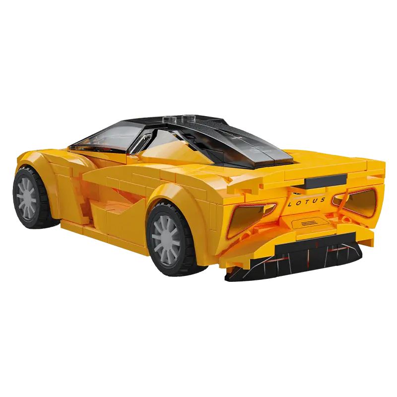 Lotus Evija buiding blocks model in yellow