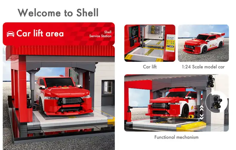 Toy model Shell service station