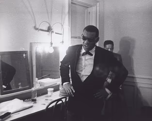 Ray Charles before a performance c. 1959.