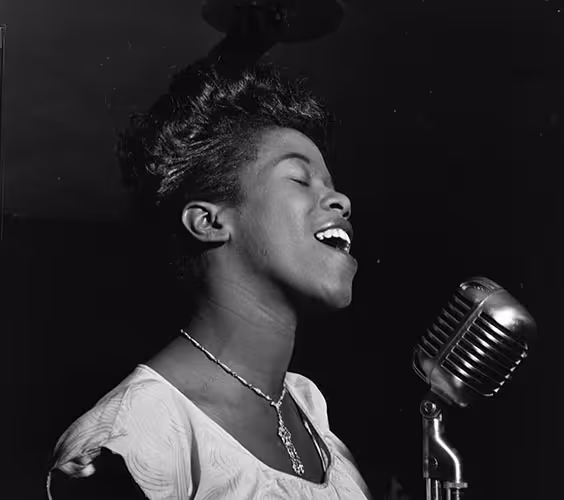 Sarah Vaughan at Café Society in New York City, circa August 1946 