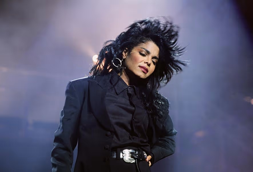 Janet Jackson onstage at Munich, Germany Olympic Hall, October 17, 1990