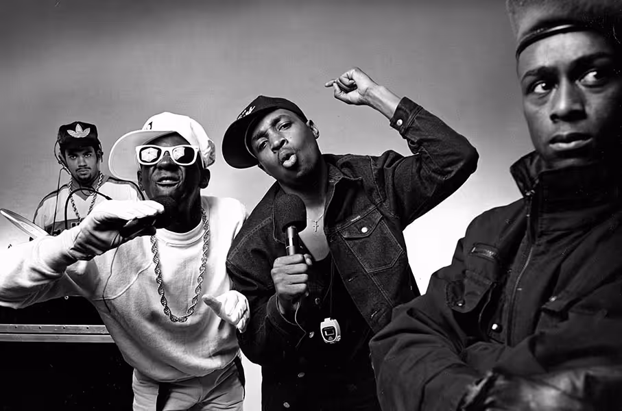 Public Enemy. From left: Norman Rogers, William Drayton Jr., Carlton Ridenhour, Richard Griffin