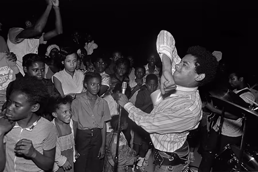 HR of the Bad Brains, Valley Green Housing Complex, Washington, D.C., September 9, 1979.
