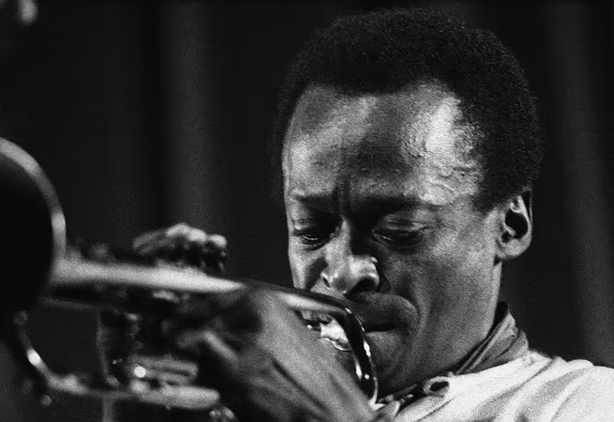Miles Davis onstage at the Paris Jazz Festival, November 3, 1969.