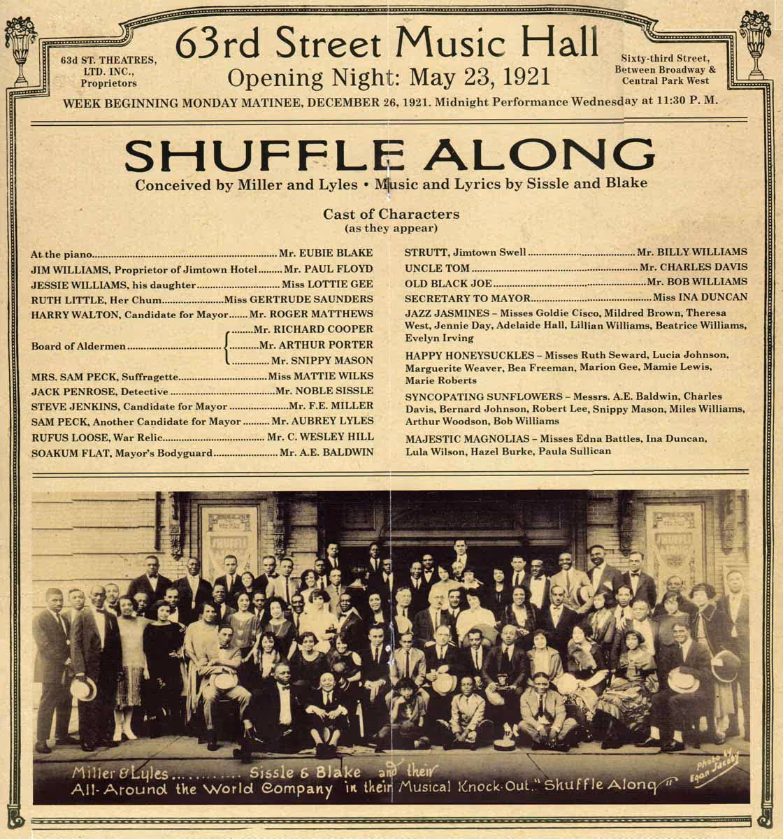 Advertisement for the original 1921 production of "Shuffle Along."
