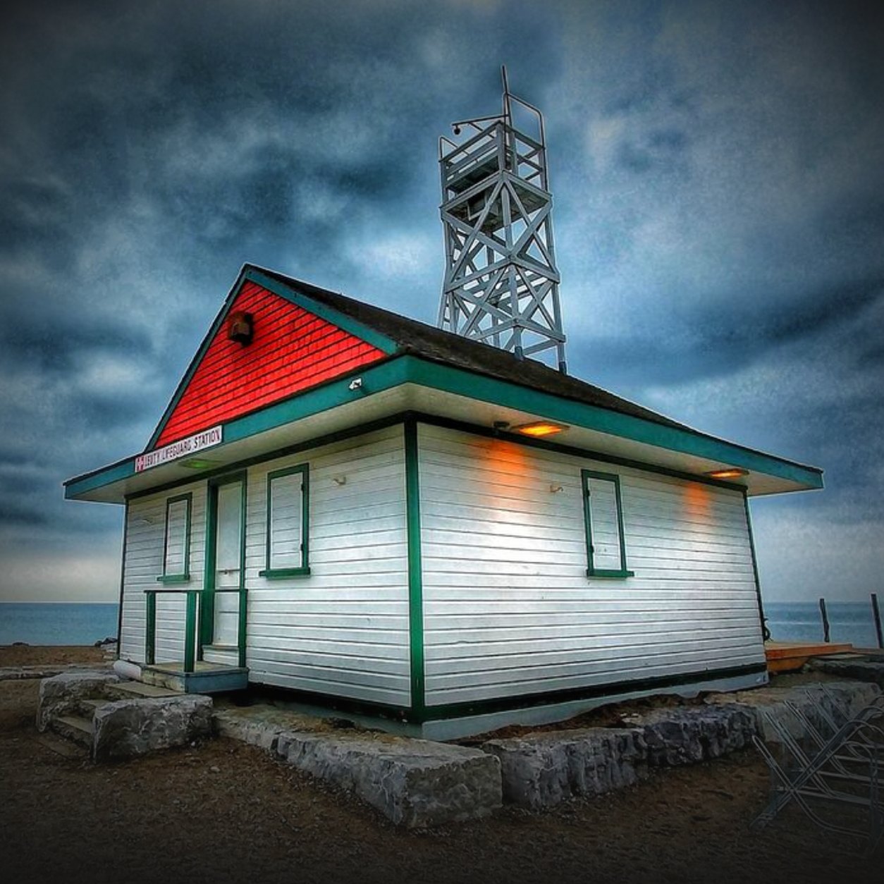 The Leuty Lifeguard Station at dusk on the Toronto Beaches waterfront, the neighbourhood MAIR Care Inc. works in.