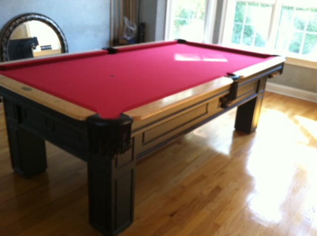 red pool table