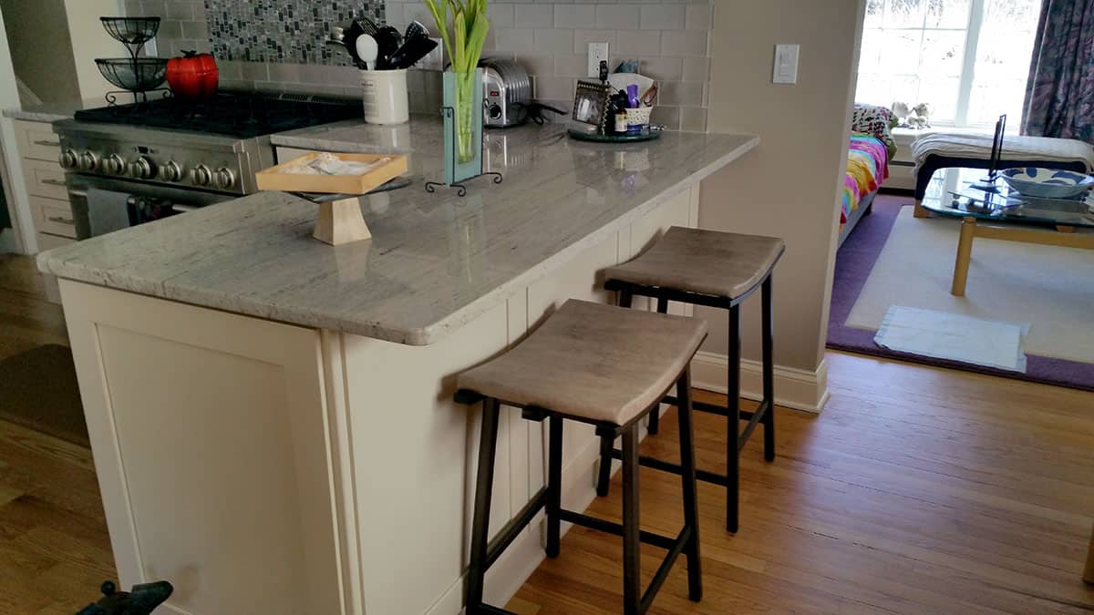 two saddle kitchen stools