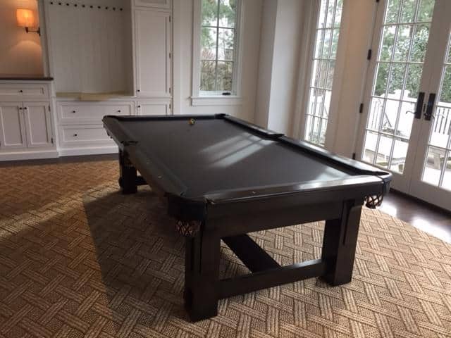 black pool table