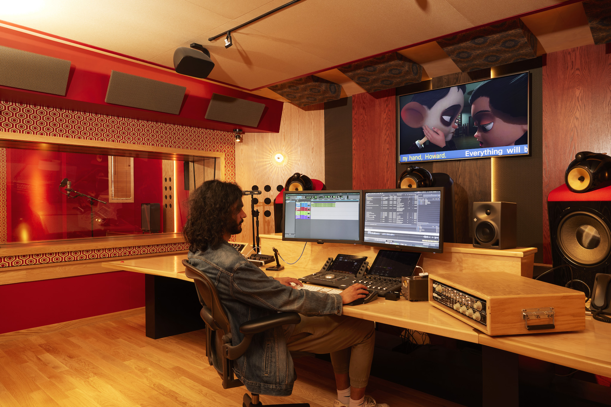 A VoiceQ recording session in the studio
