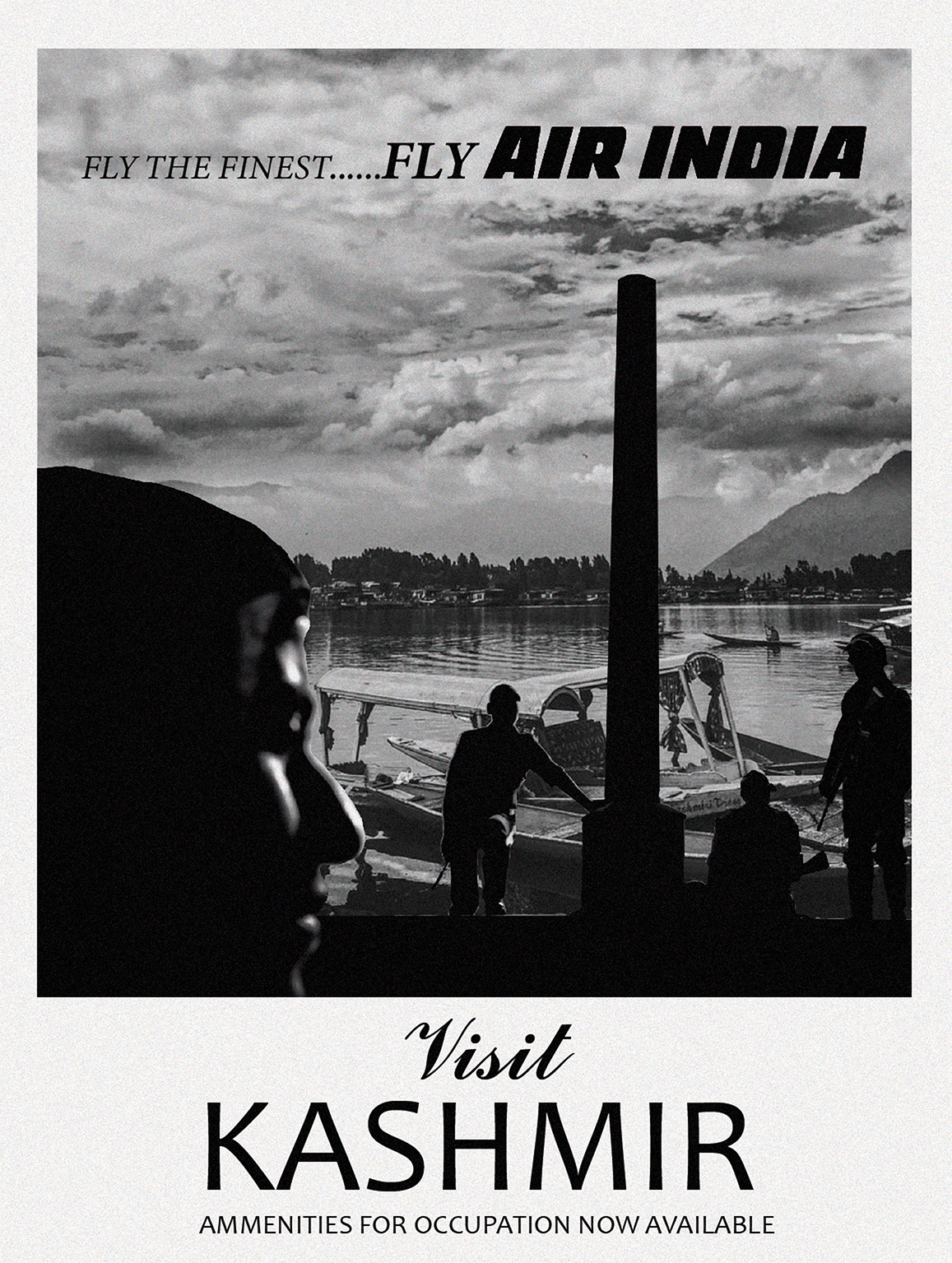 An image of a postcard titled 'Visit Kashmir'