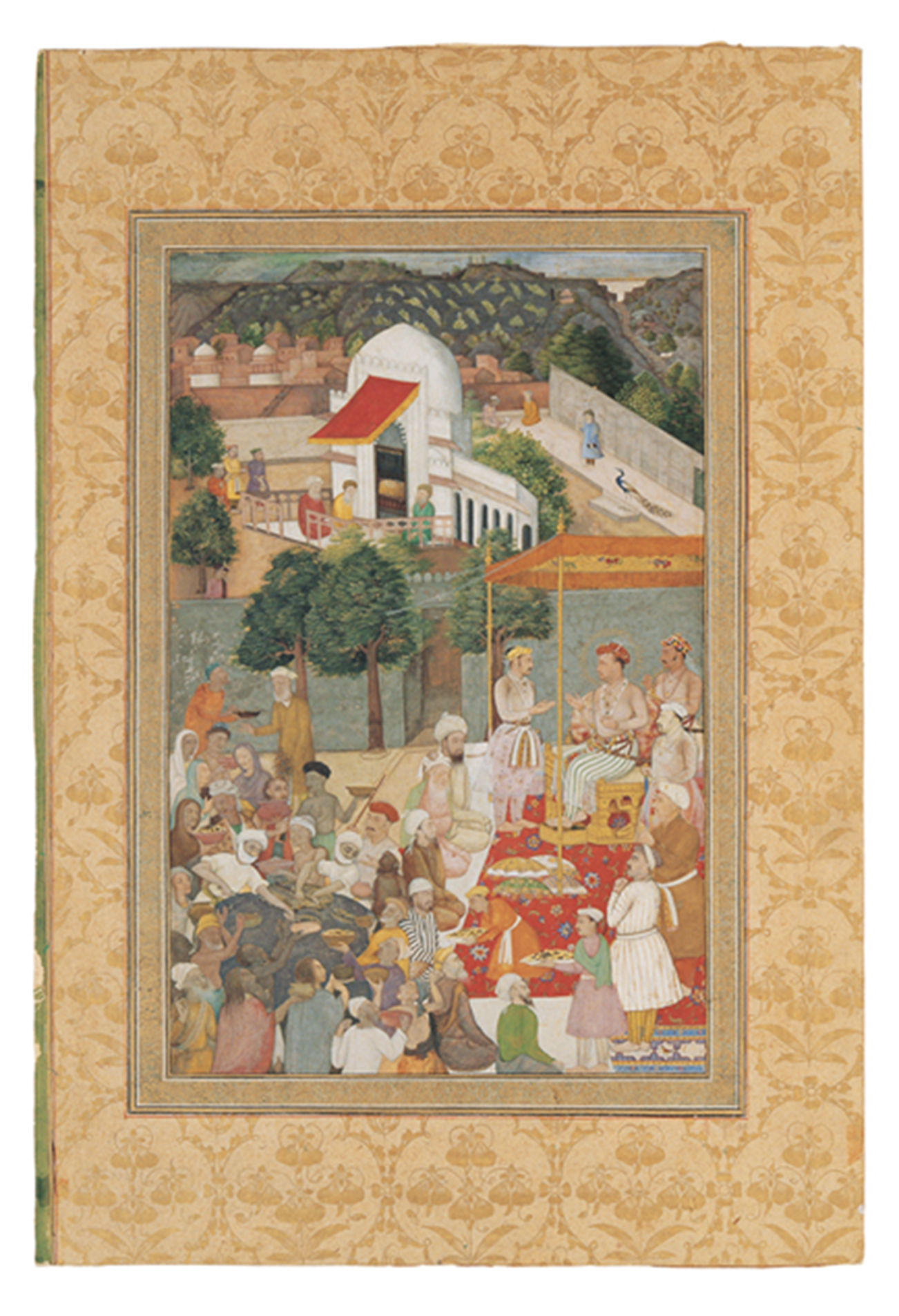 Jahangir distributing alms at the dargah of Ajmer.