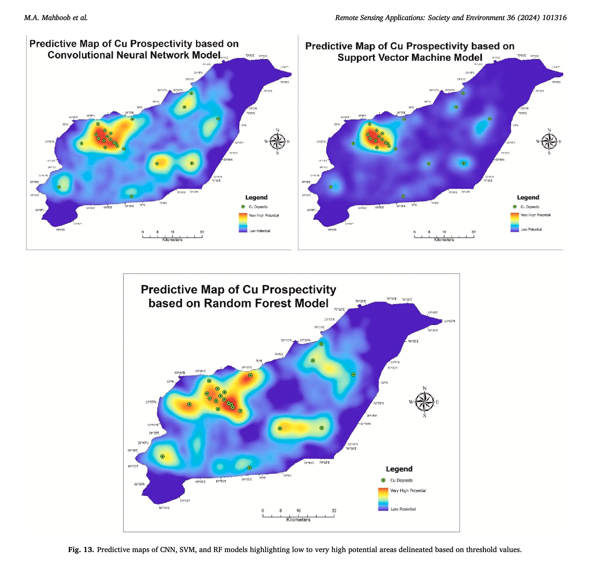Predictive modelling techniques applied to mineral prospectivity (Mahboob et al. 2024).