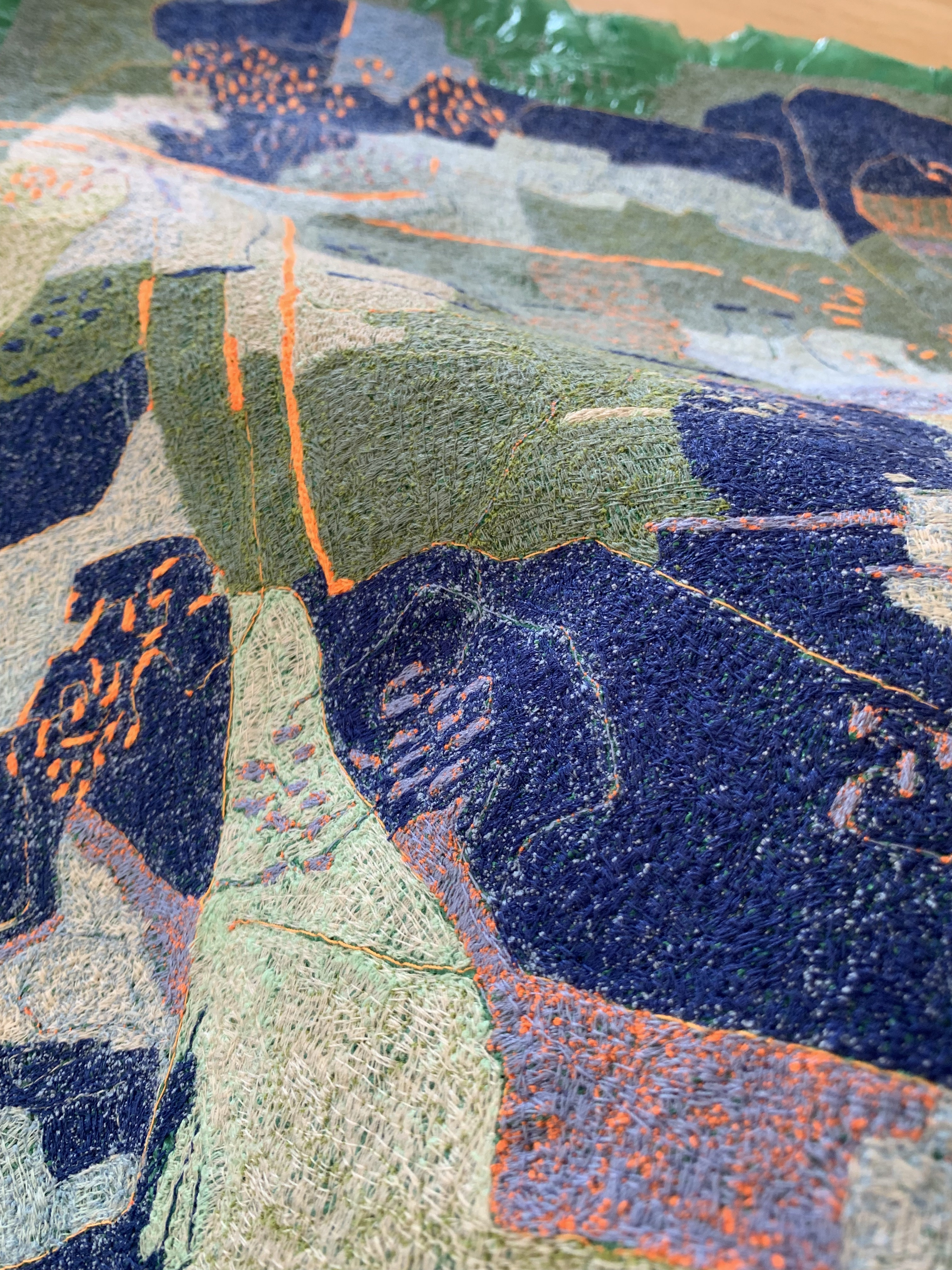 Detail of Sedimentary Wayfinding (process 3), 2024.