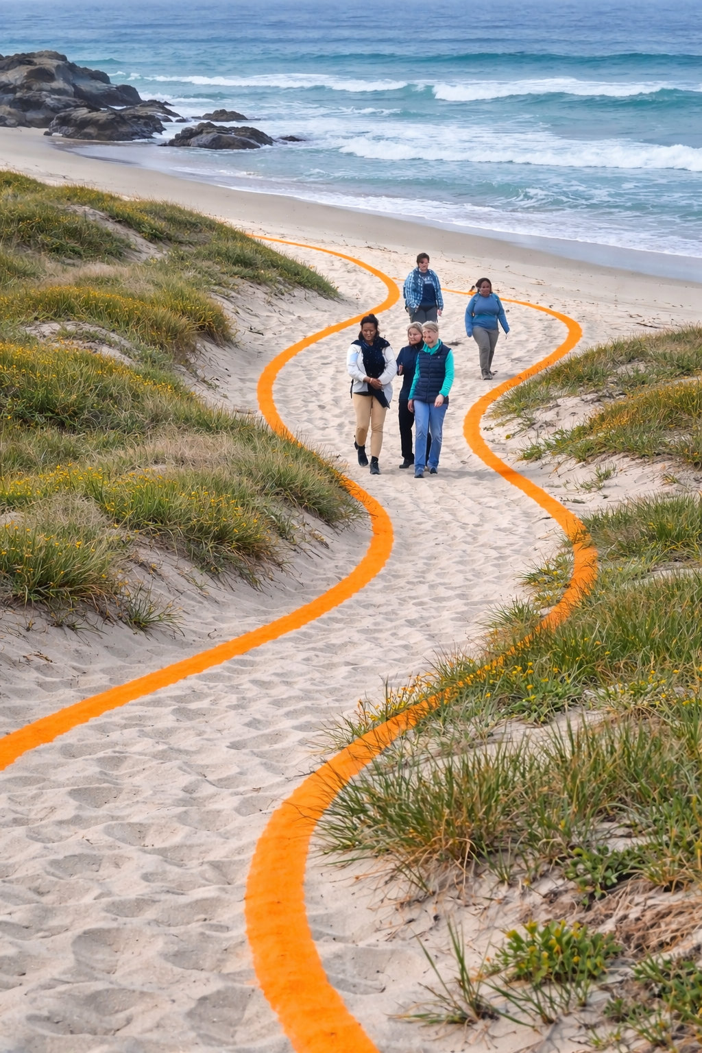 Prompt: Create a path as if strandlooping (OpenAI 2026, 25 February 16:12 PM)