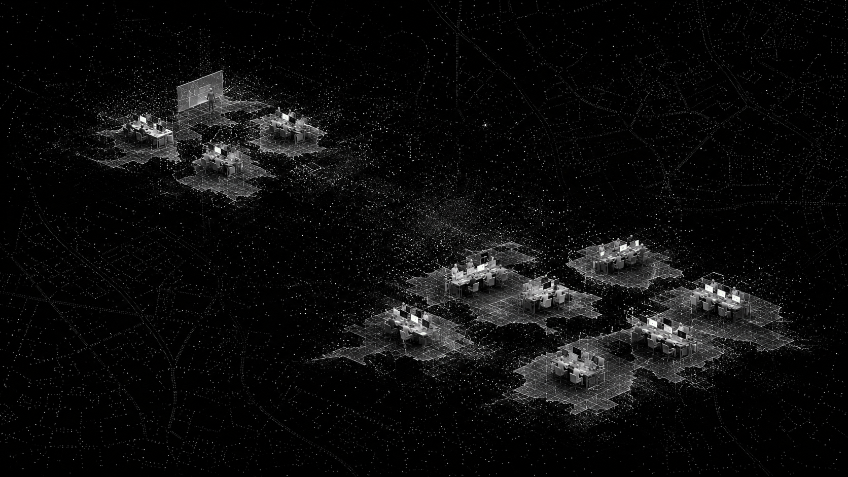 Distributed judgement: A speculative spatialisation of AI labour.