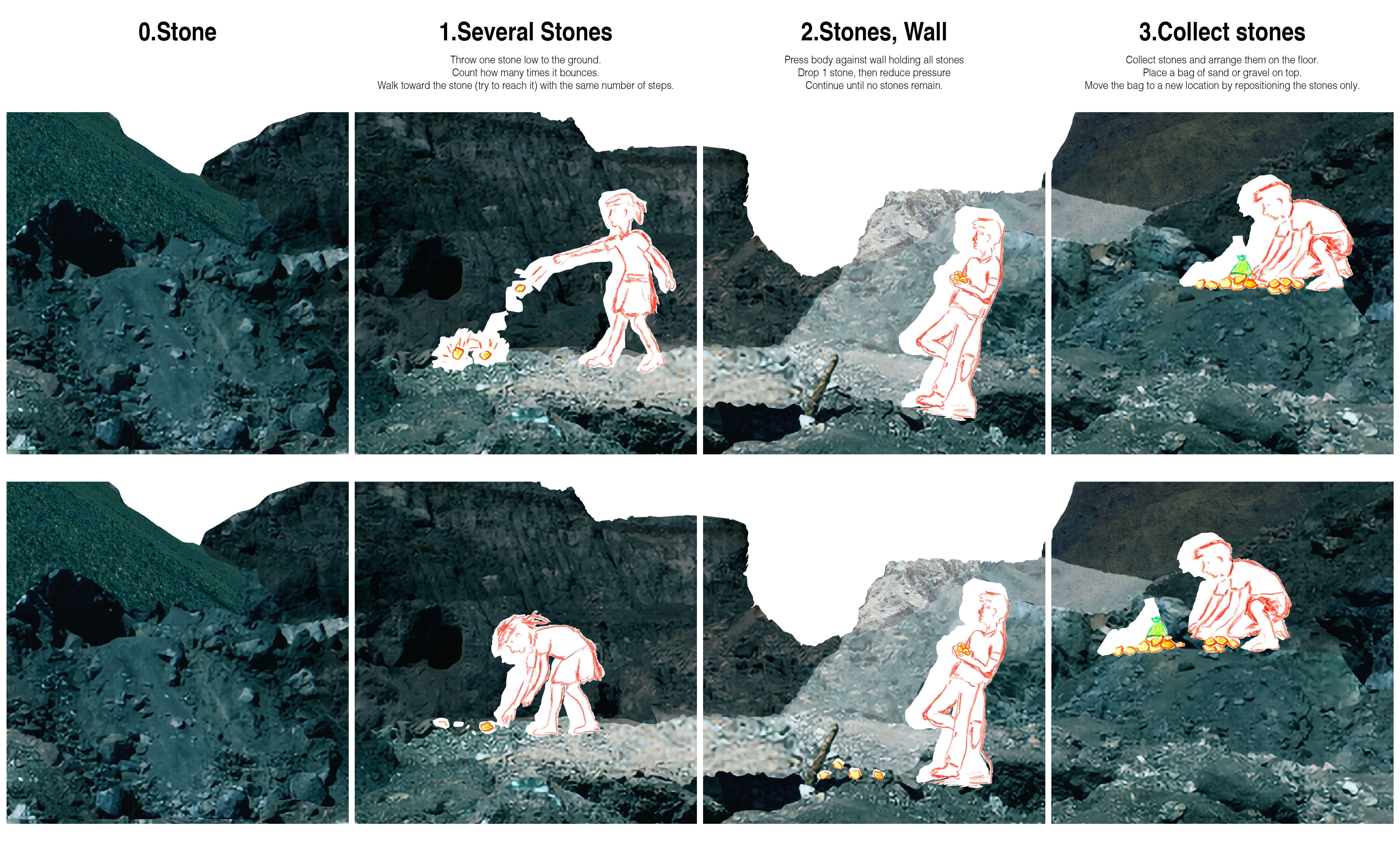 Play scores: weight, texture, and resistance shaping spatial movement with stone