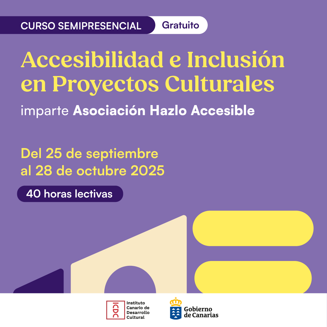 Curso Accesibilidad e Inclusión en Proyectos Culturales (semipresencial)