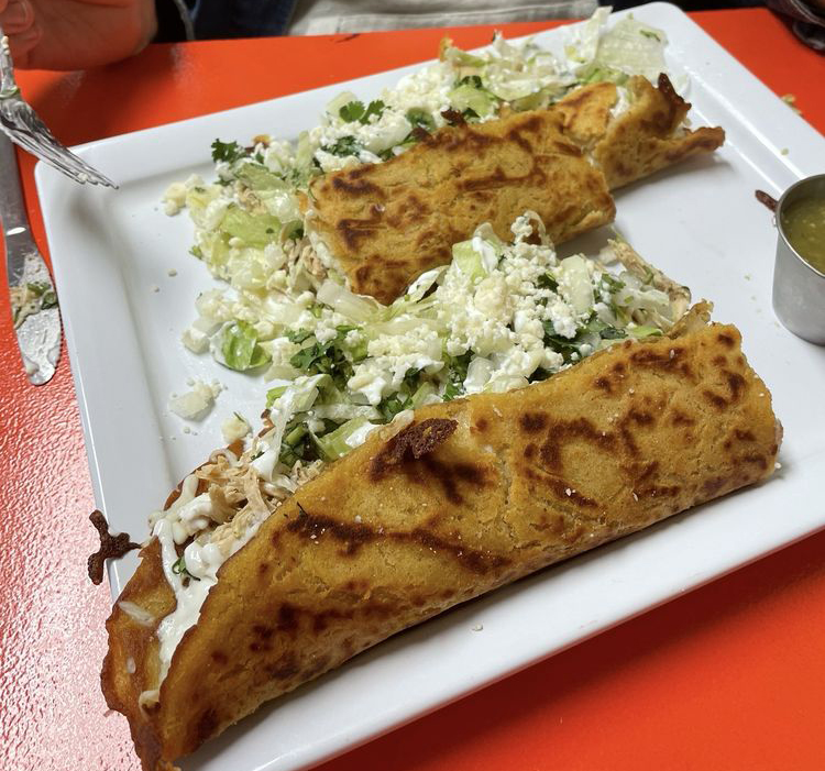 hard shell tacos with salsa
