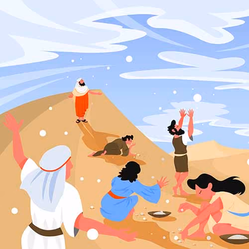 Israelites collecting Daily Manna