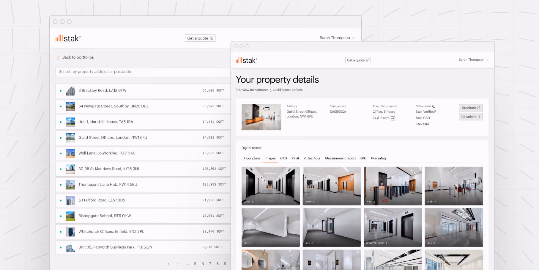 Screenshots of Stak Hub