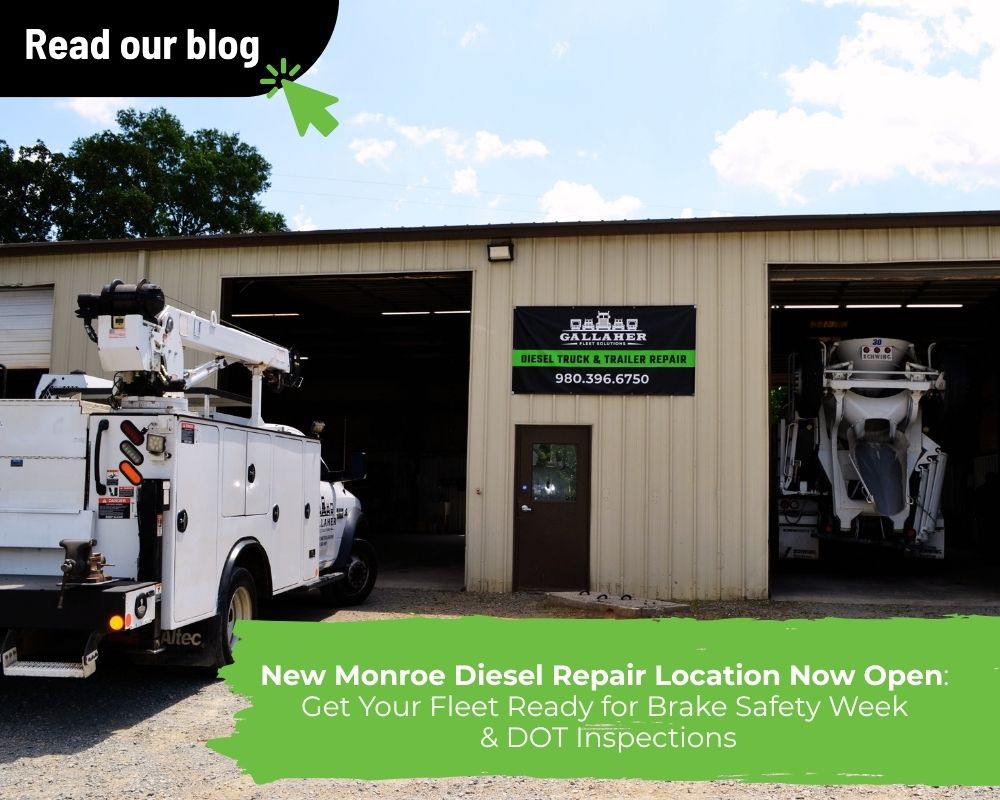 New Monroe Diesel Repair Location Now Open-Get Your Fleet Ready for Brake Safety Week & DOT Inspections