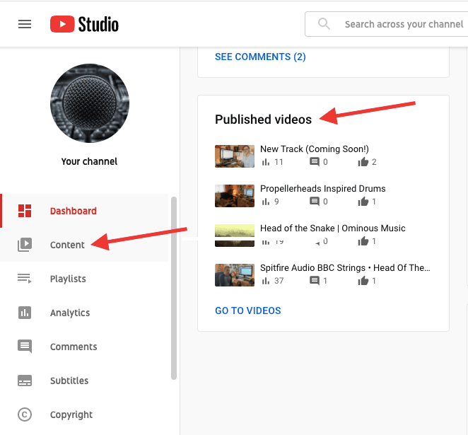 Delete A Video From YouTube Step 2
