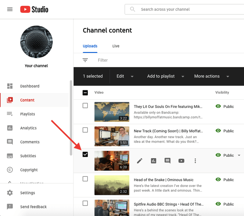 Delete A Video From YouTube Step 3