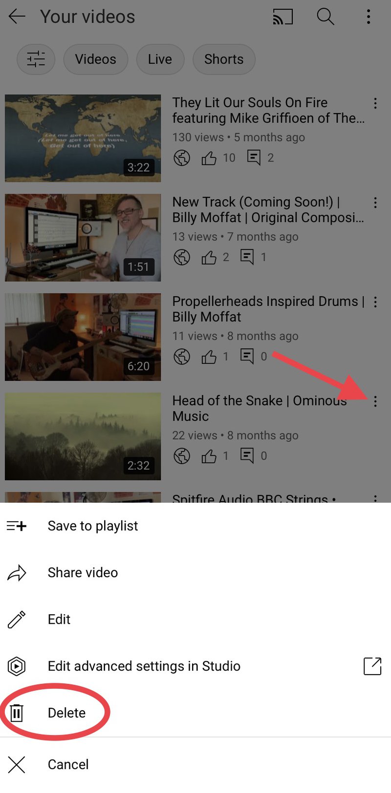 Delete A Video From YouTube Delete Mobile