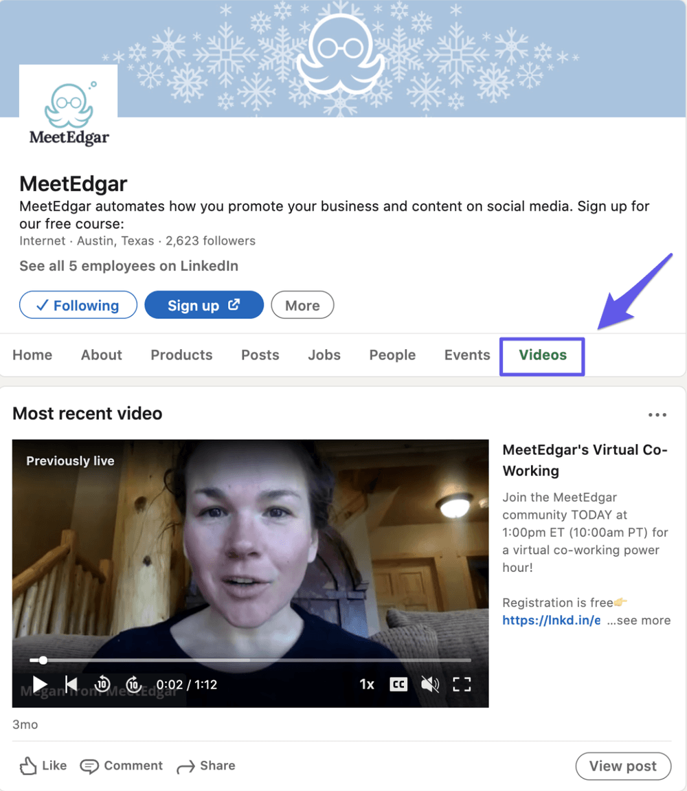 LINKEDIN VIDEO