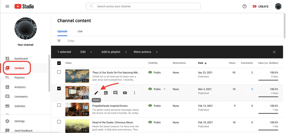 YouTube Content and Details