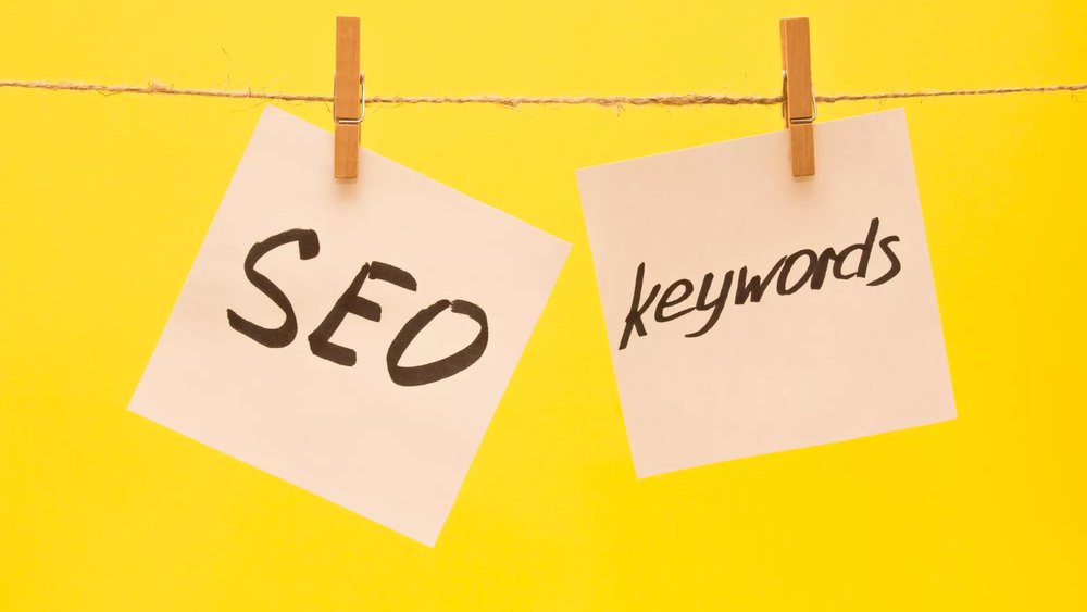 Keywords for Video SEO Services on a clothesline