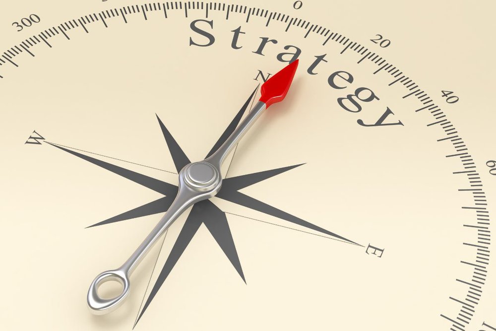 compass pointing toward strategy