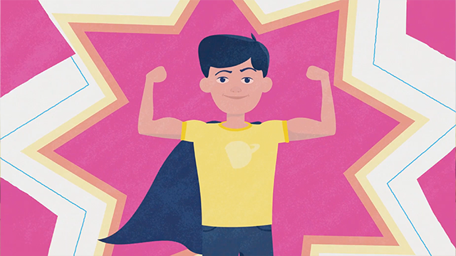 Animated characters featured in a 2D census awareness video by Levitate Media production company.