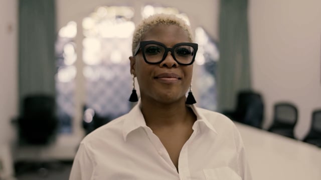 Amida Care employee in nonprofit live action culture video by Levitate Media production company