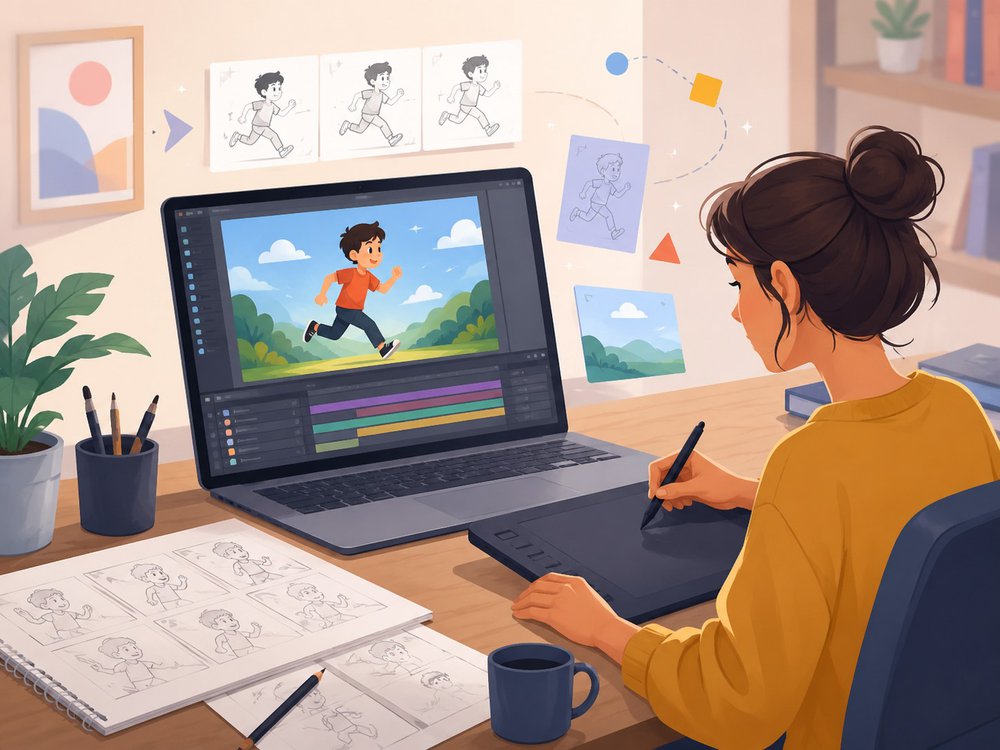 the process of 2d animation video production