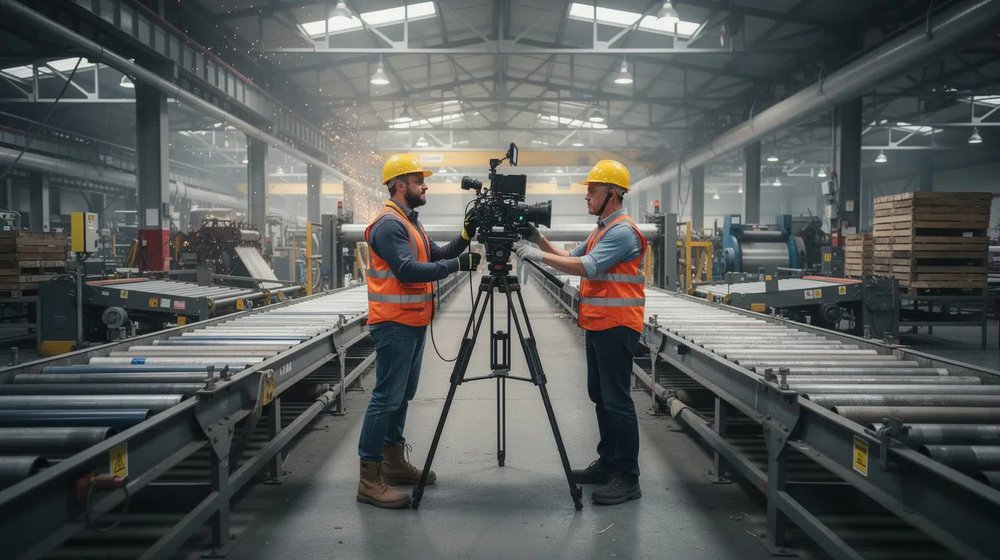 Manufacturing Video Production - filming inside a facility