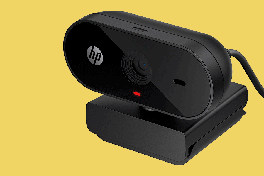 An assortment of webcams to help with creating a better gaming setup, shown on various brightly coloured backgrounds.