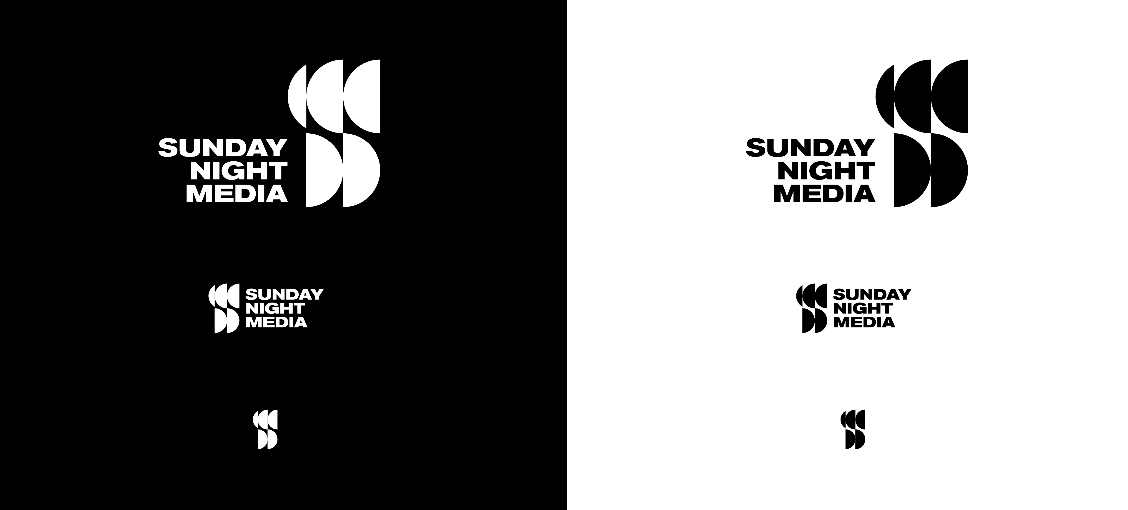 déclinaison du logo Sunday night média