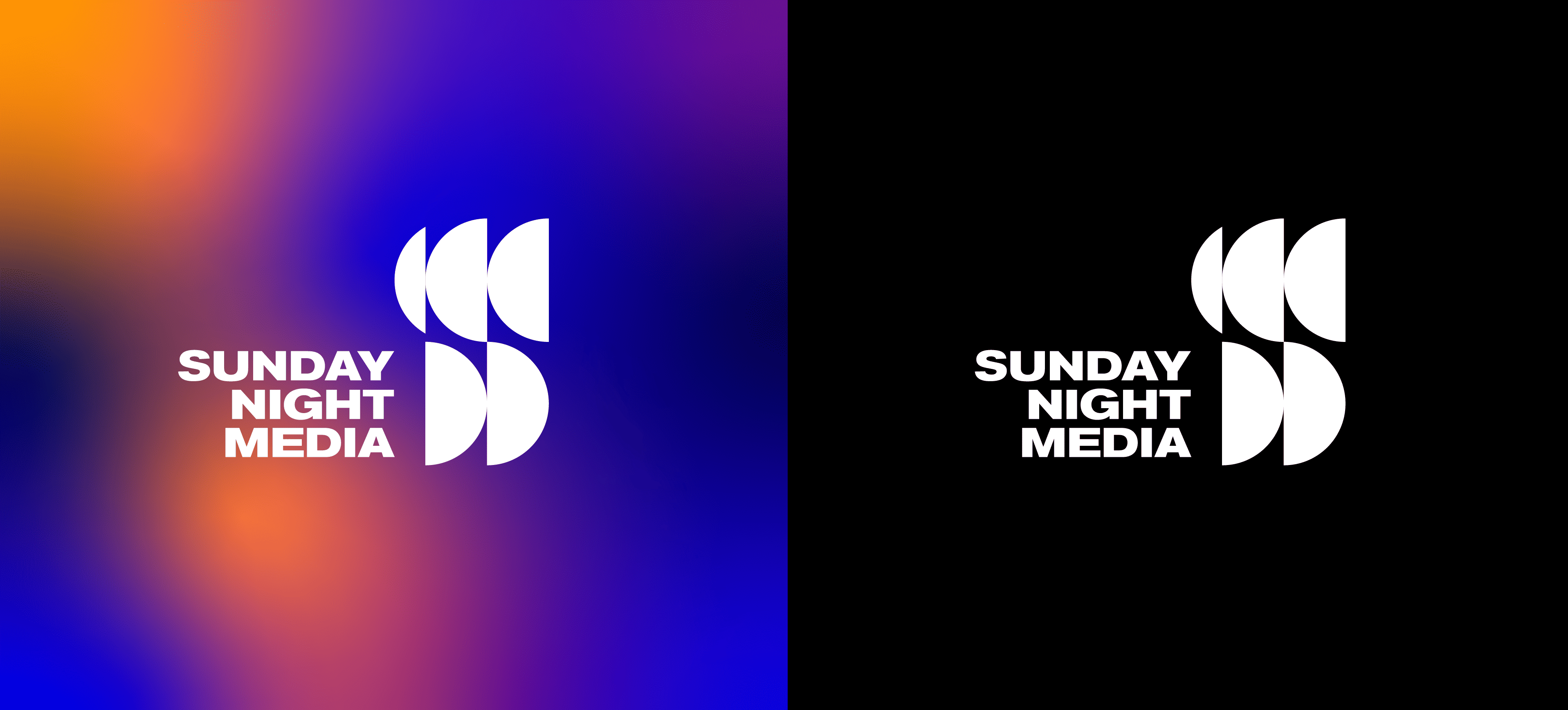 logo Sunday night média en couleur et noir et blanc