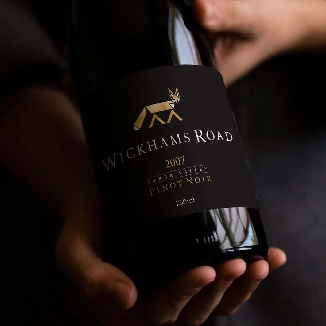 Wickham's Road wine bottle print