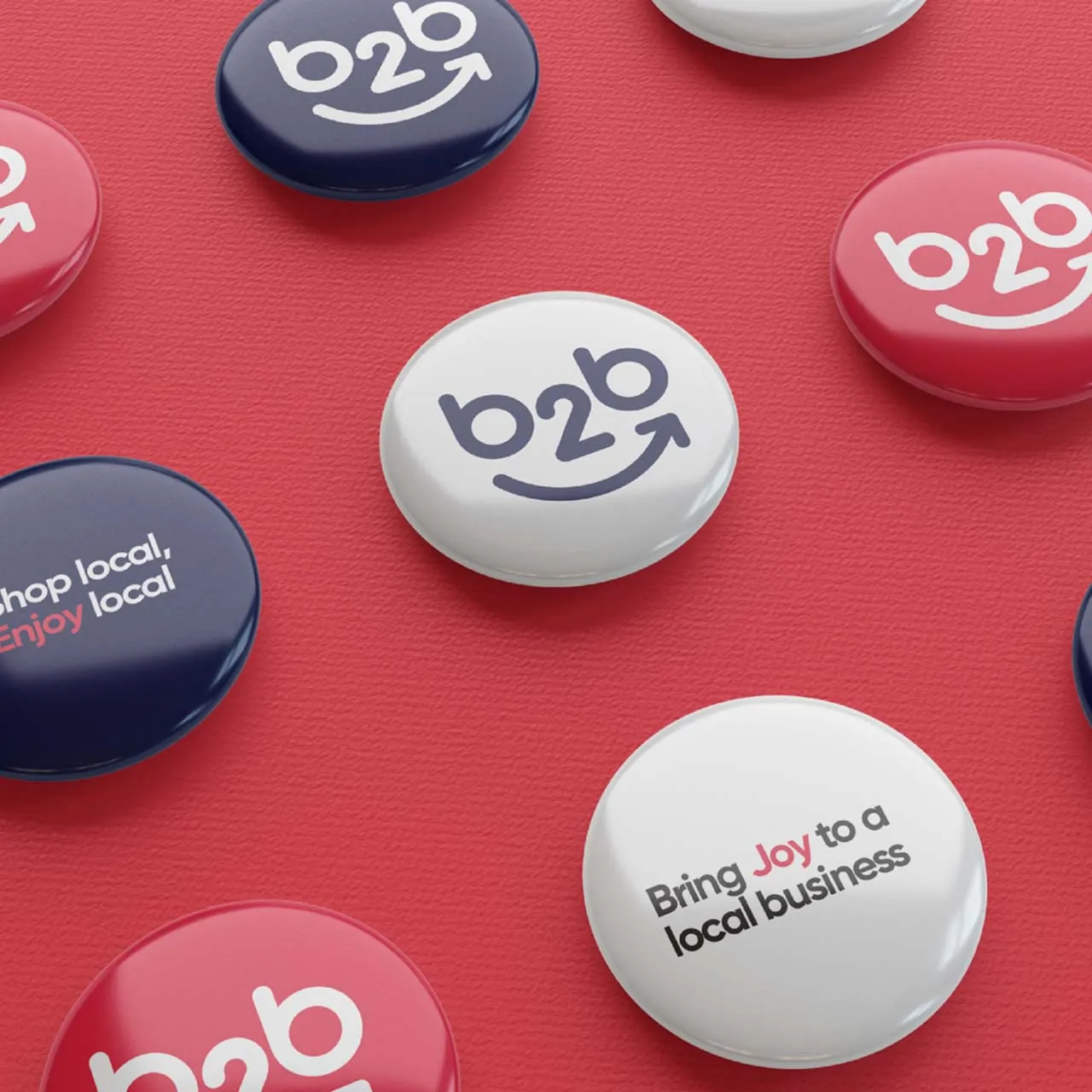 Business2Ballarat logo pins