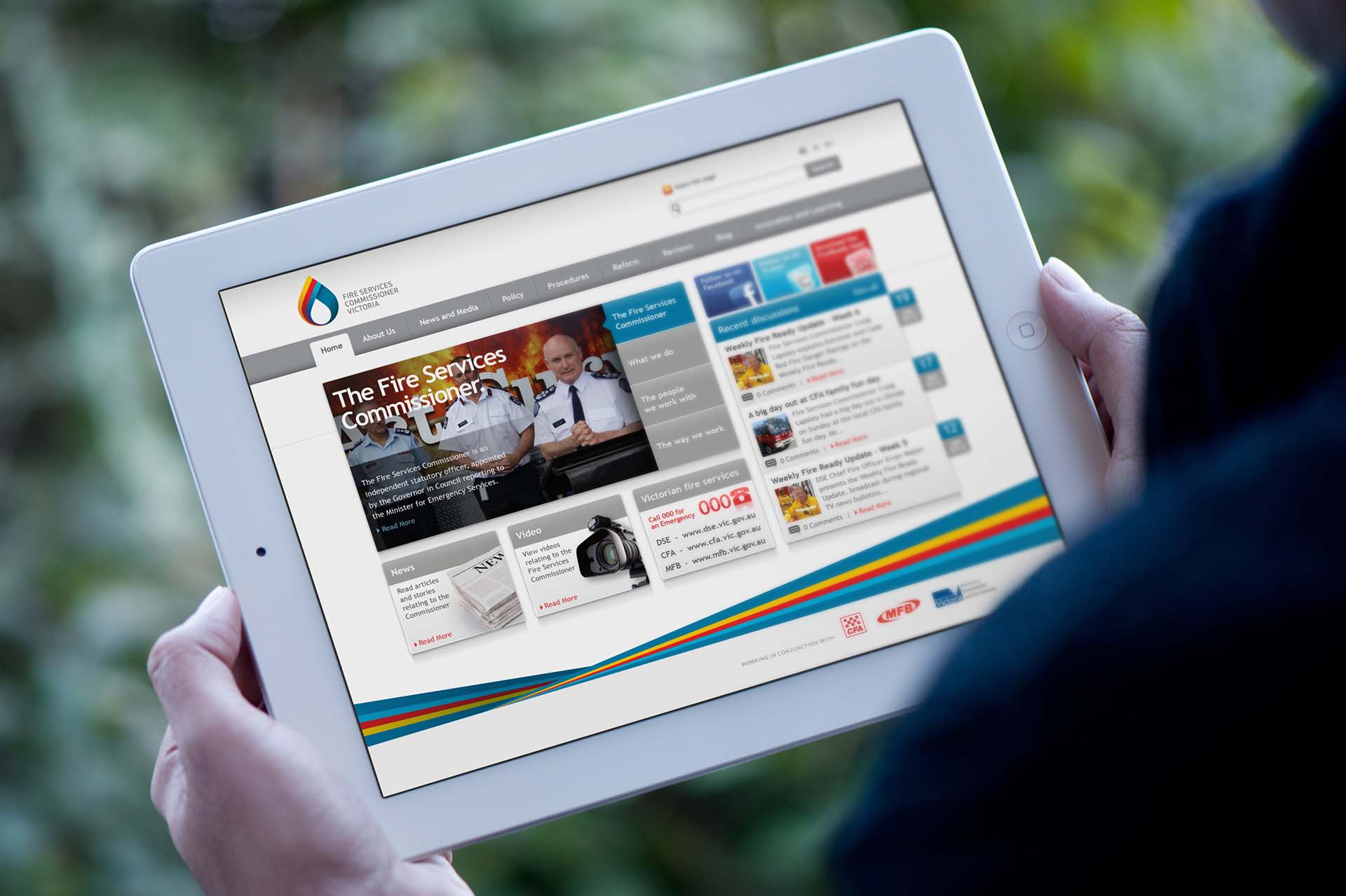 Fire Services Commissioner website design