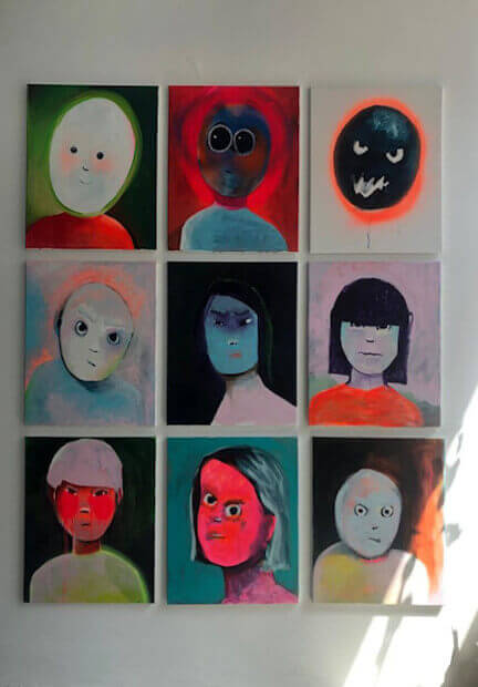 A person wearing a Venom Mask