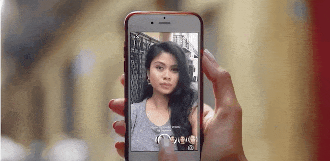 Sephora's facial recognition used for make-up filters in Augmented Reality
